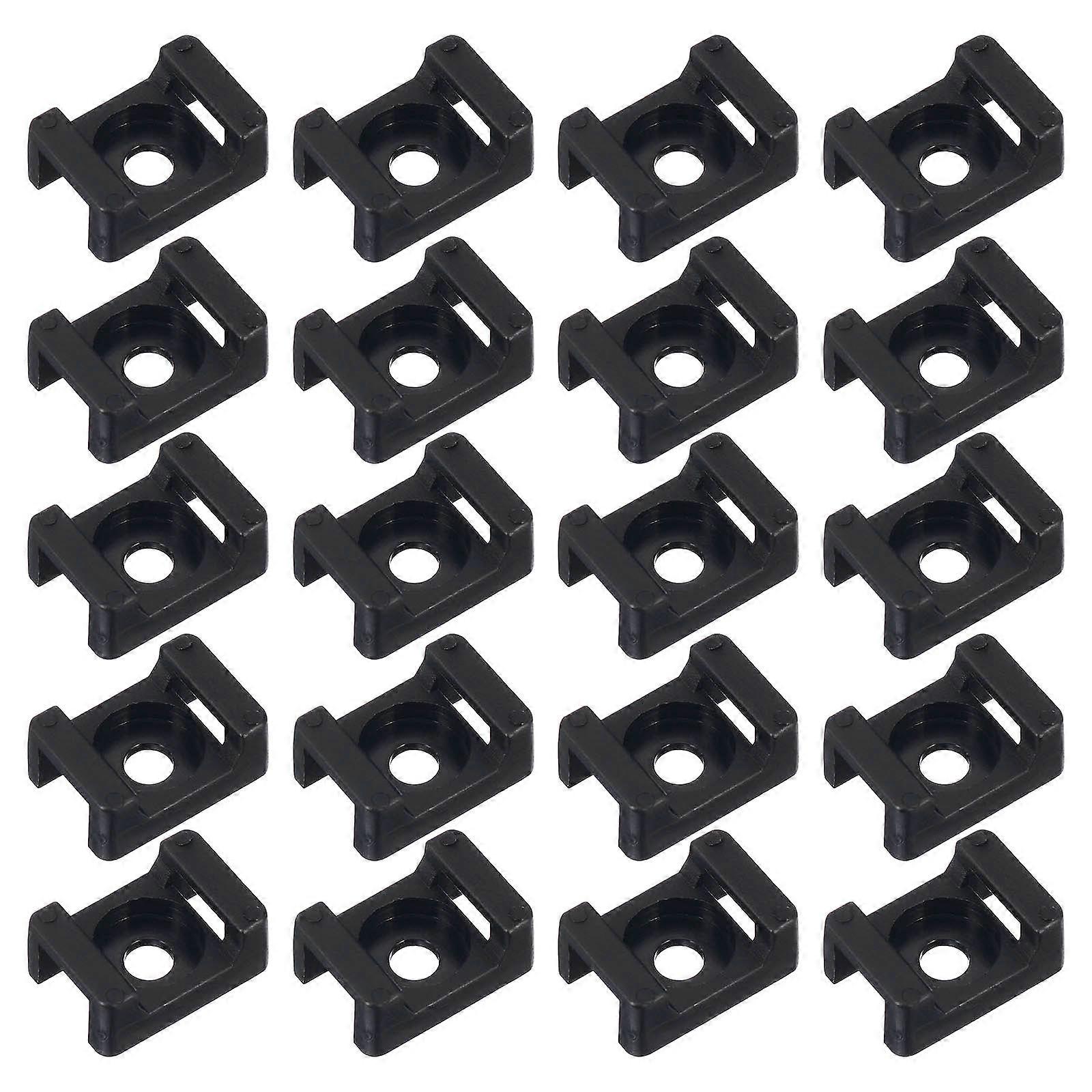 120pcs Cable Tie Mounts Cable Tie Bases Saddle Type Mount Wire Tie Base Holder