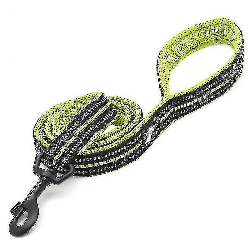 Soft Mesh Nylon Dog Leash Double Trickness Running Reflective Safe Walking Training (vert)