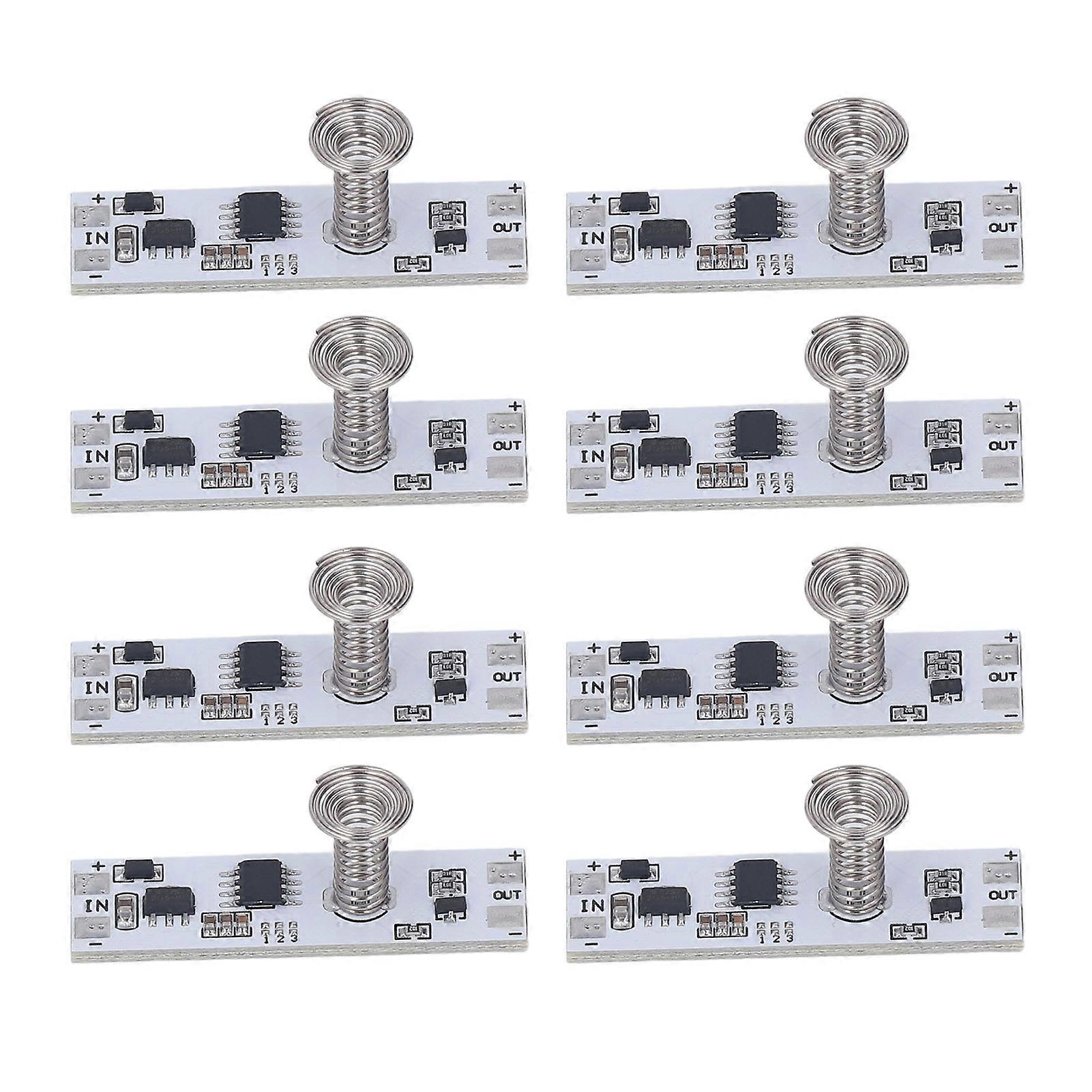 8Pcs Capacitive Touch Dimmer Switch Module Stepless Dimming Module Panel for LED Light Cabinet DC5?24V
