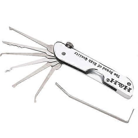 7 in 1 Faltschloss-Picking-Set Edelstahl-Lockpicking-Set mit Schlüsselsatz