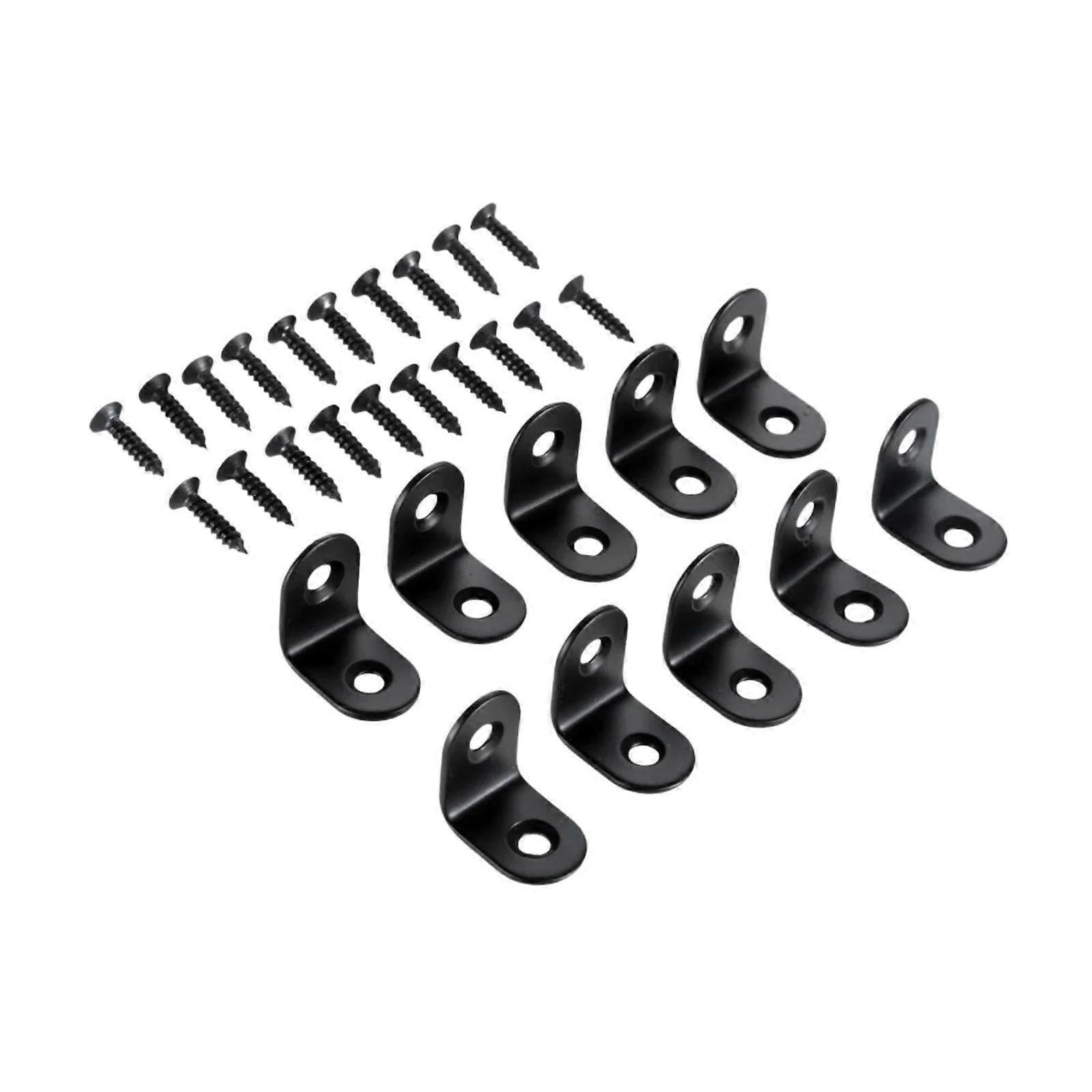 10 Pieces L Bracket Corner Brace Right Angle Bracket for Frame Shelves Table 2cm