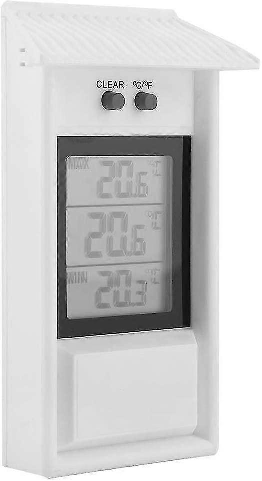 Termometro esterno interno, monitor di temperatura wireless digitale impermeabile (bianco)