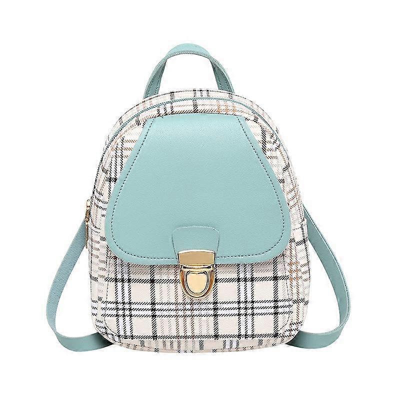 Plaid Pattern 19in Women Small Backpack with Buckle - Stylish & Spacious for Work