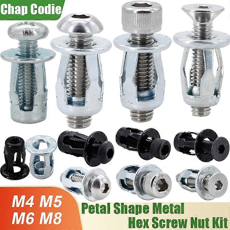 Rivetti Petalo Metallo - Kit M4, M5, M6, M8 Con 20 Morsetti Espansione
