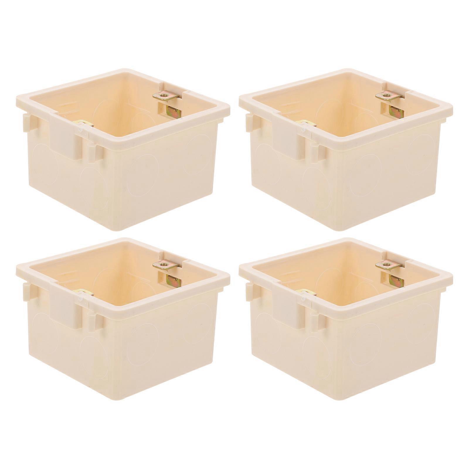 4pcs Inflaming Retarding Socket Boxes 86 Type Socket Mounting Box Socket Junction Boxes