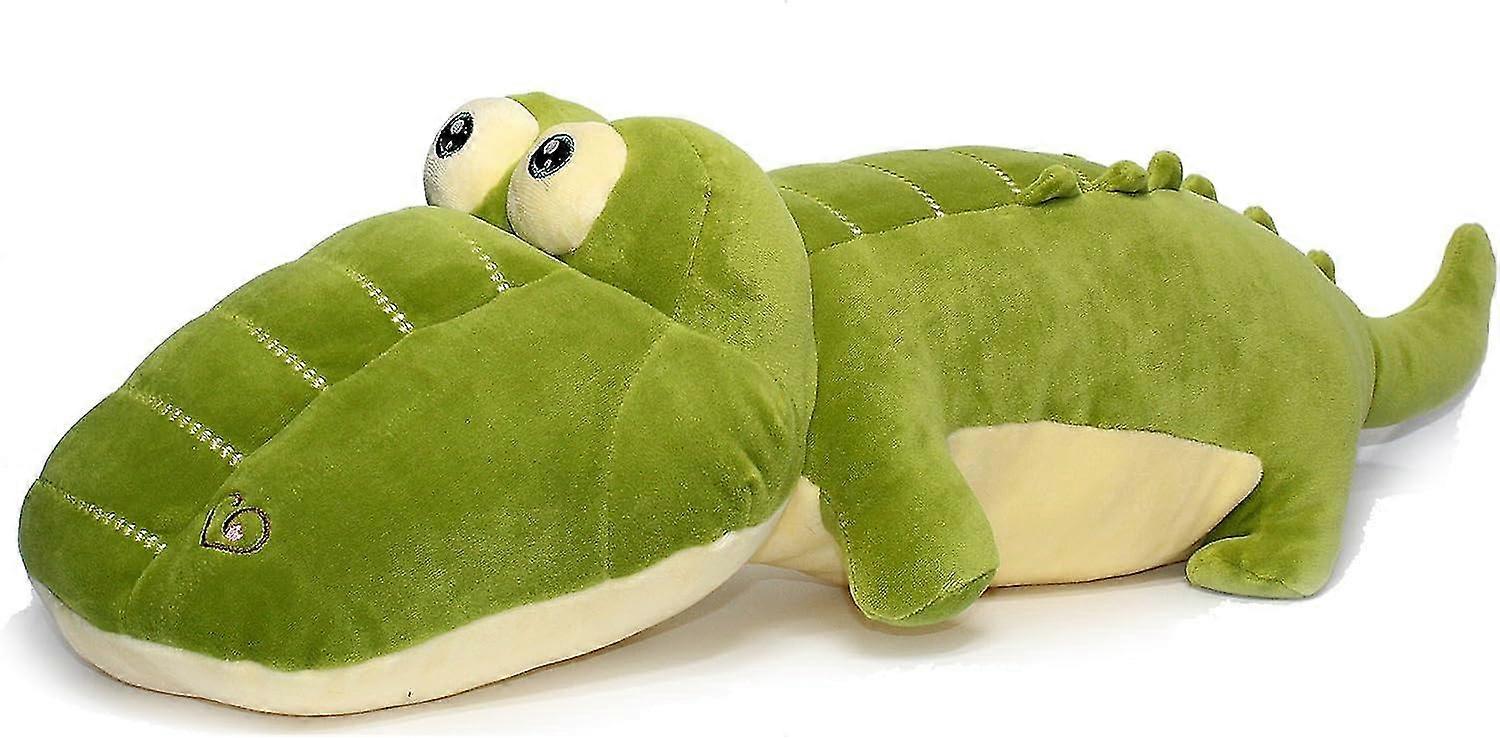 Crocodilo bonito grande travesseiro macio pelúcia animal brinquedo 26,5 polegadas