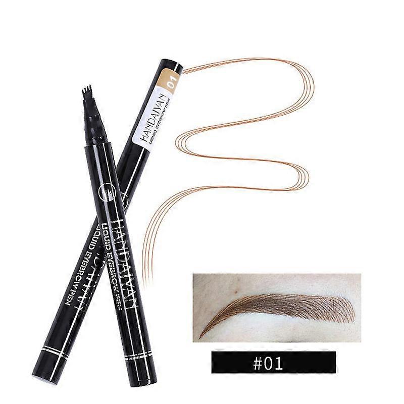 Eyebrow Pen -  Eye Brown Makeup, Eyebrow Pencil with a Micro-Fork Tip Applicator Creates Natural Looking Brows Effortlessly and Stays on All Day, Dark