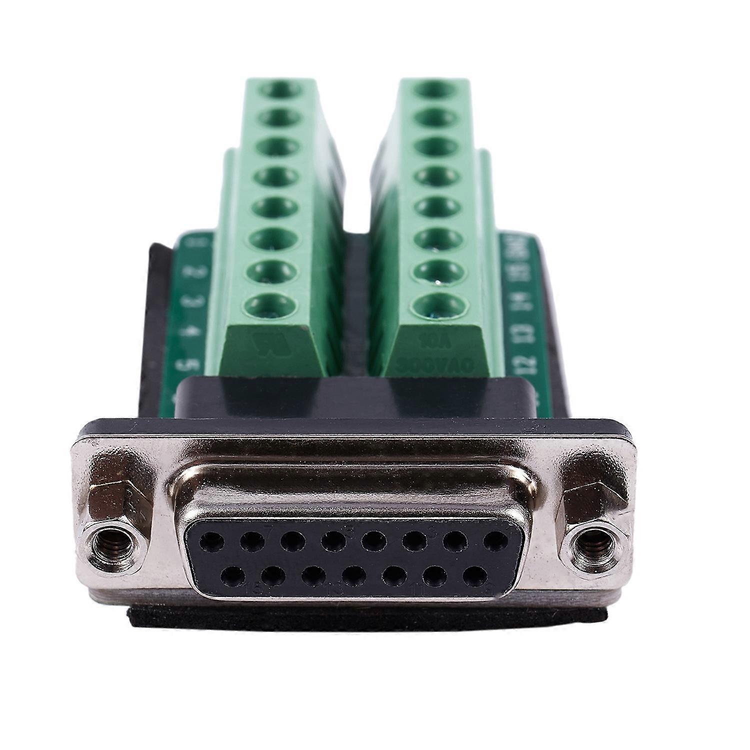 thumbnail image 2 of D-SUB DB15 VGA Male Female 3 Row 15Pin Plug Breakout PCB Terminals 2 of 13
