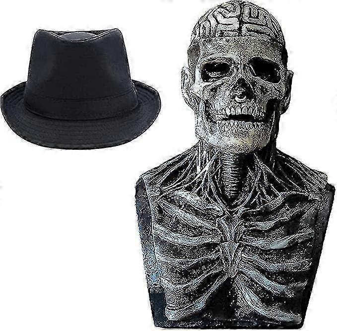 Scary Skull Mask, Latex Skull Mask, Halloween Mask For Adults Who Are Extremely Anxious With Removable Jaws, Role Play