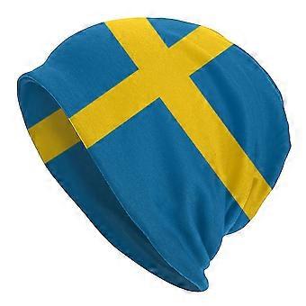 Flag Of Sweden Slouchy Beanie Men Women Unisex Streetwear Winter Warm Skullies Beanies Hats Adult Knitted Bonnet Cap-xinhan