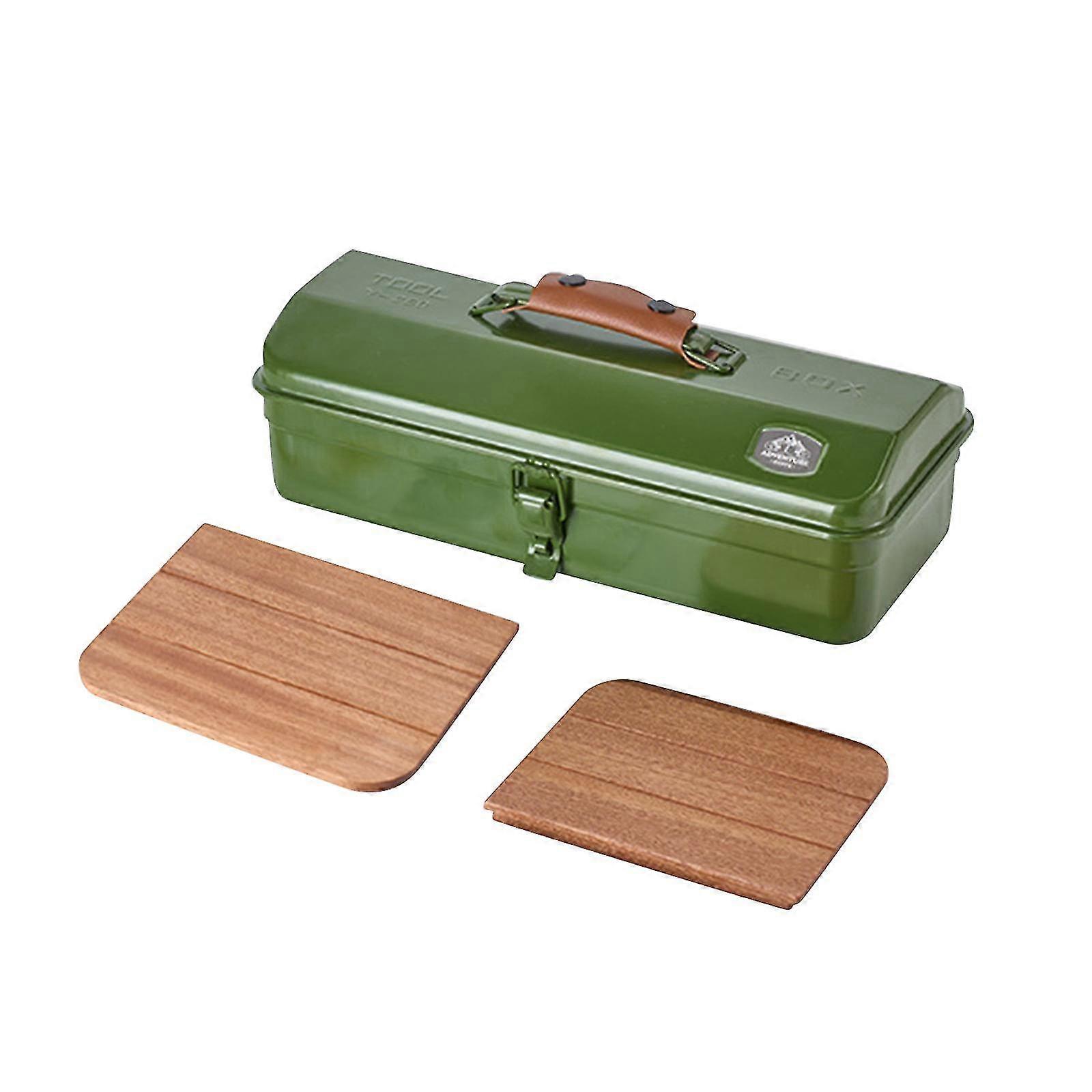 حاوية صندوق الأدوات المعدنية المحمولة 14x5.9x4.3 بوصة لمنضدة عمل المرآب أسود قوي