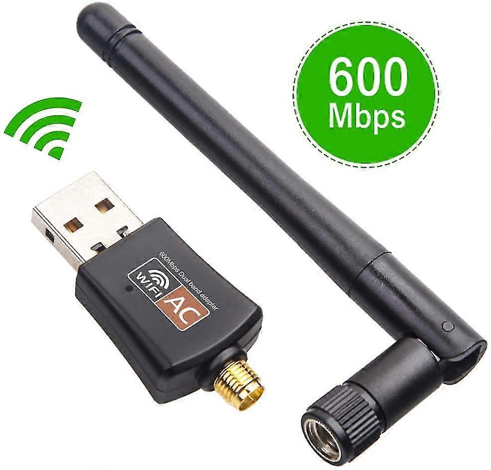 USB Wifi Adapter, Wireless Wifi Dongle 600mbps Dualband mit Antenne