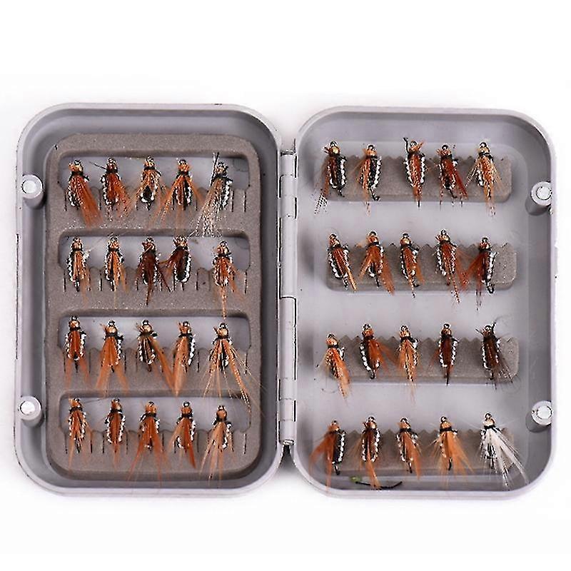 40pcs Fly Fishing Flies Kit Fly Assortment Trout Bass Fishing With Fly Box