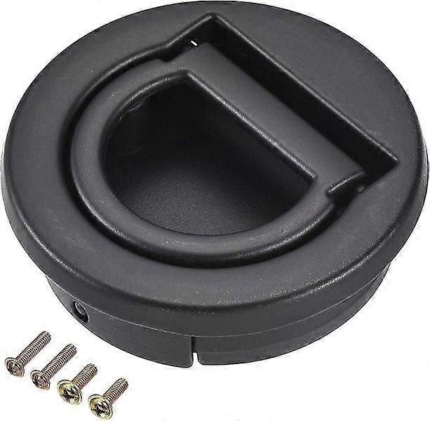 Flush Pull Ring Handle 40.5x11mm, Plane Drawer Door Pull, Black
