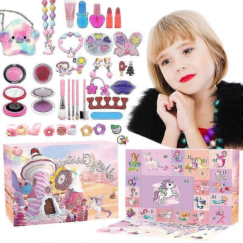 Children's Advent Calendar 2022 24 Days Christmas Advent Calendar With Makeup Set 24 Days Countdown With Different Make Up Toys Cute