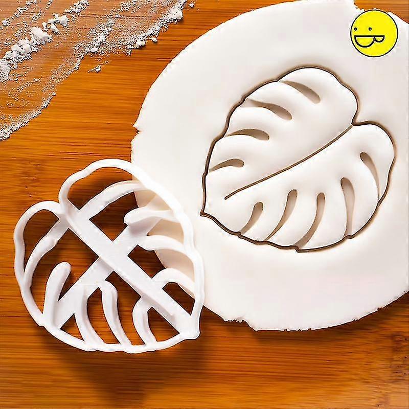 Cookie Cutter Stamp Plants Leaf Shaped Embossing Impress Pressing Stencil Baking Tools For