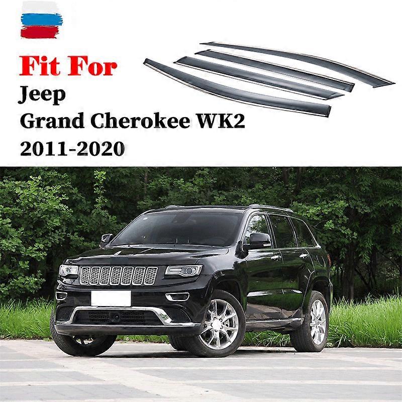 PER Jeep Grand Cherokee WK2 visiera finestra auto parapioggia deflettori tenda da sole copertura trim esterna parapioggia accessori per auto