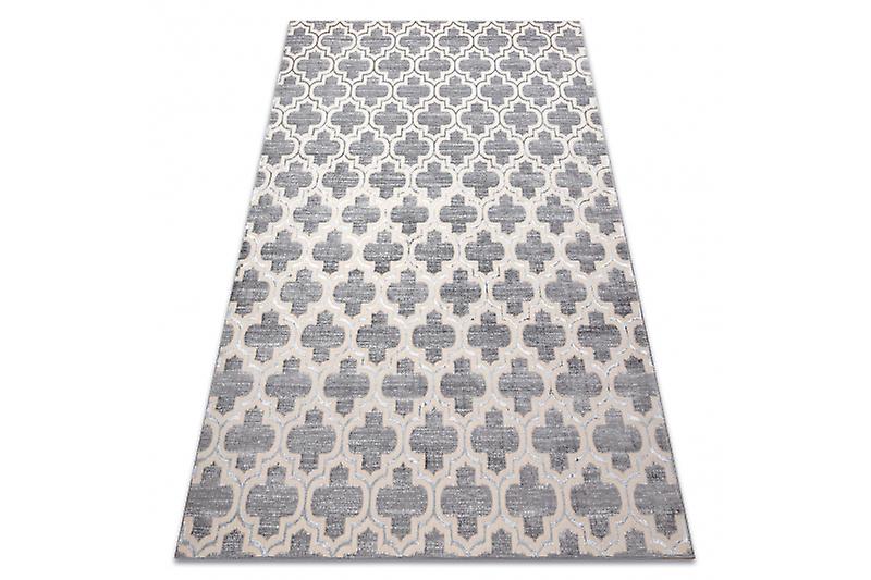 Carpet CORE W6764 Trellis - structural, two levels of fleece, grey / cream