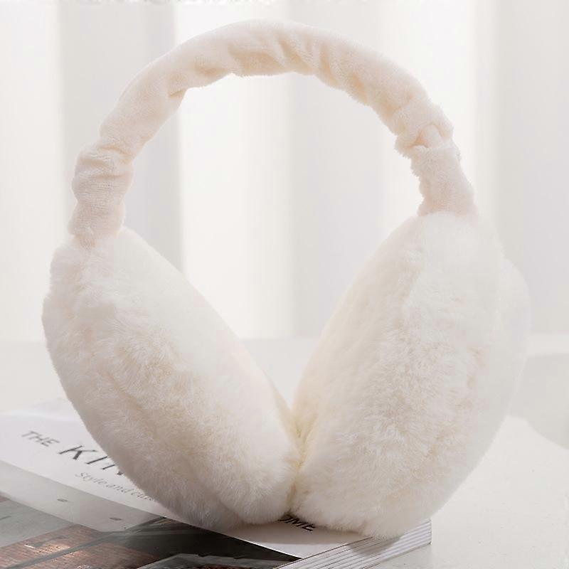 Cute Hamburger Folding Female Warm Earmuffs Carry Men's and Women's Solid Color Winter Cold and Frost-Proof Extra Large Plush Earmuffs