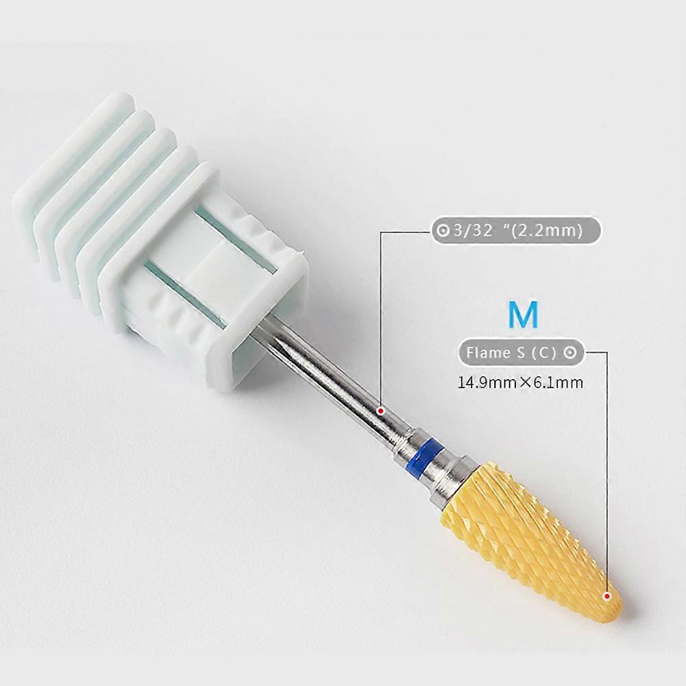 Ceramic Cylinder Shape Grinding Head Nail Drill Bit for Manicure Drills Machine M