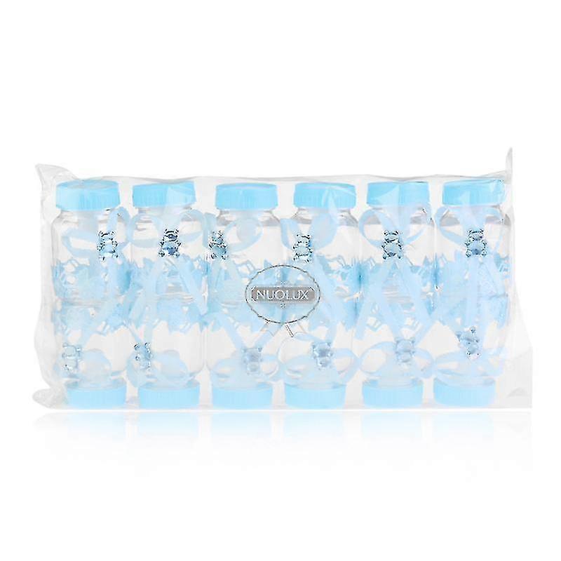 Nuolux 12pcs Feeder Style Candy Bottle Gift Box Baby Shower Favors (blue)