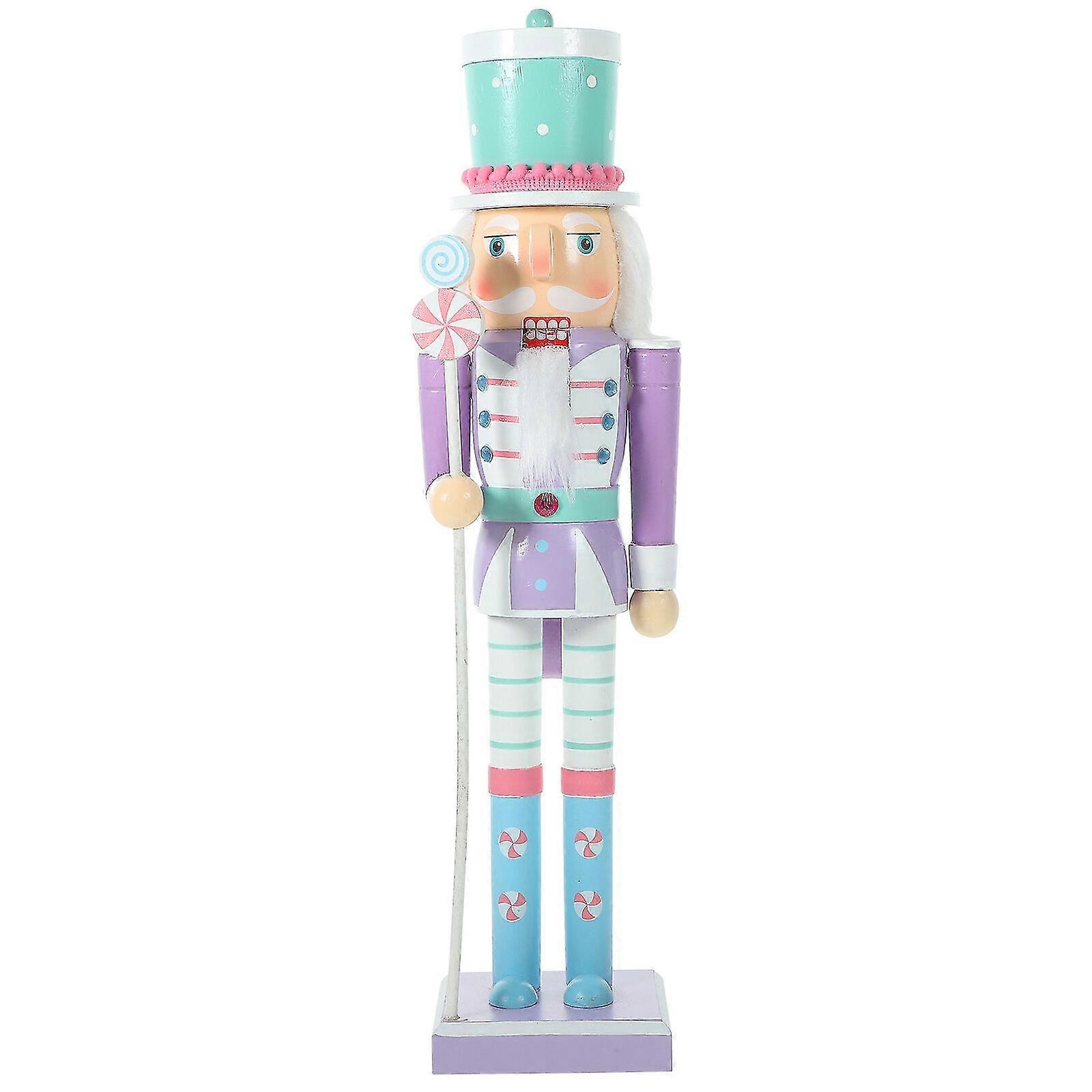 Xmas Nutcracker Puppet Figure Wood Nutcracker Decoration Wooden Nutcracker Puppet Xmas Gift