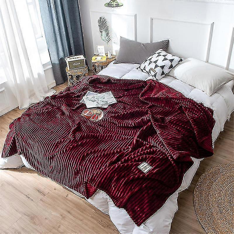 Lightweight Bed Blanket, Bedspread Plush Fluffy Coverlet  Design Decorative Blanket-yujia