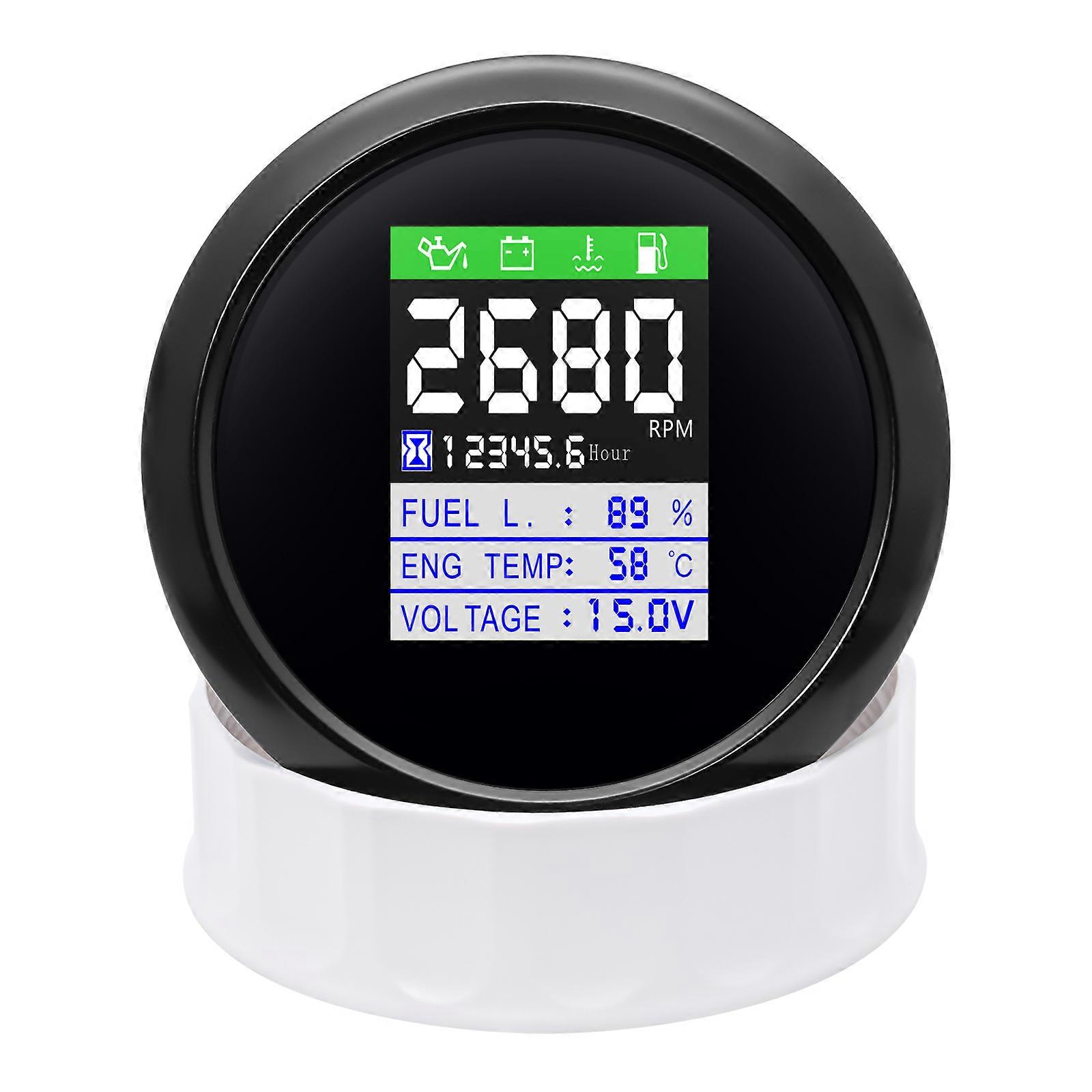 Universal 85mm 5 In 1 Multi-functional LED Digital GPS Speedometer Tachometer 9999RPM TFT Screen Gauge 9-32V for Car Boat Yacht