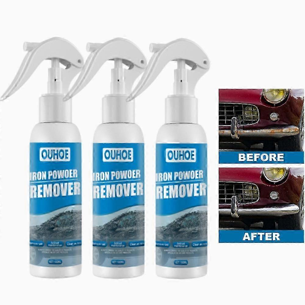 1-3KS Odstraňovač železného prášku Auto Odstraňovanie hrdze Sprej RustOut Instant Remover sprej 100ml
