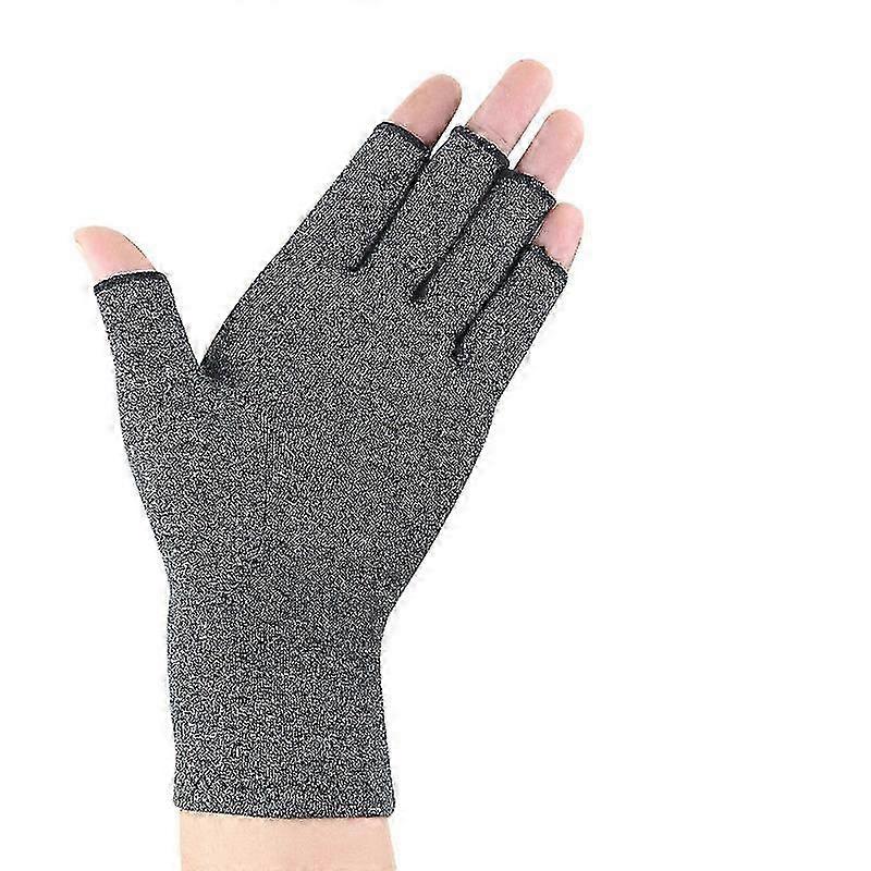 1 Pair Arthritis Compression Gloves Soft & Breathable Open Finger Half Finger Carpal