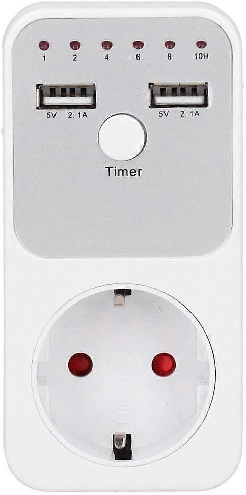 XHX 180 ~ 260V USB Smart Digital Countdown Timer Socket para cargador de teléfono de computadora (enchufe de la UE)