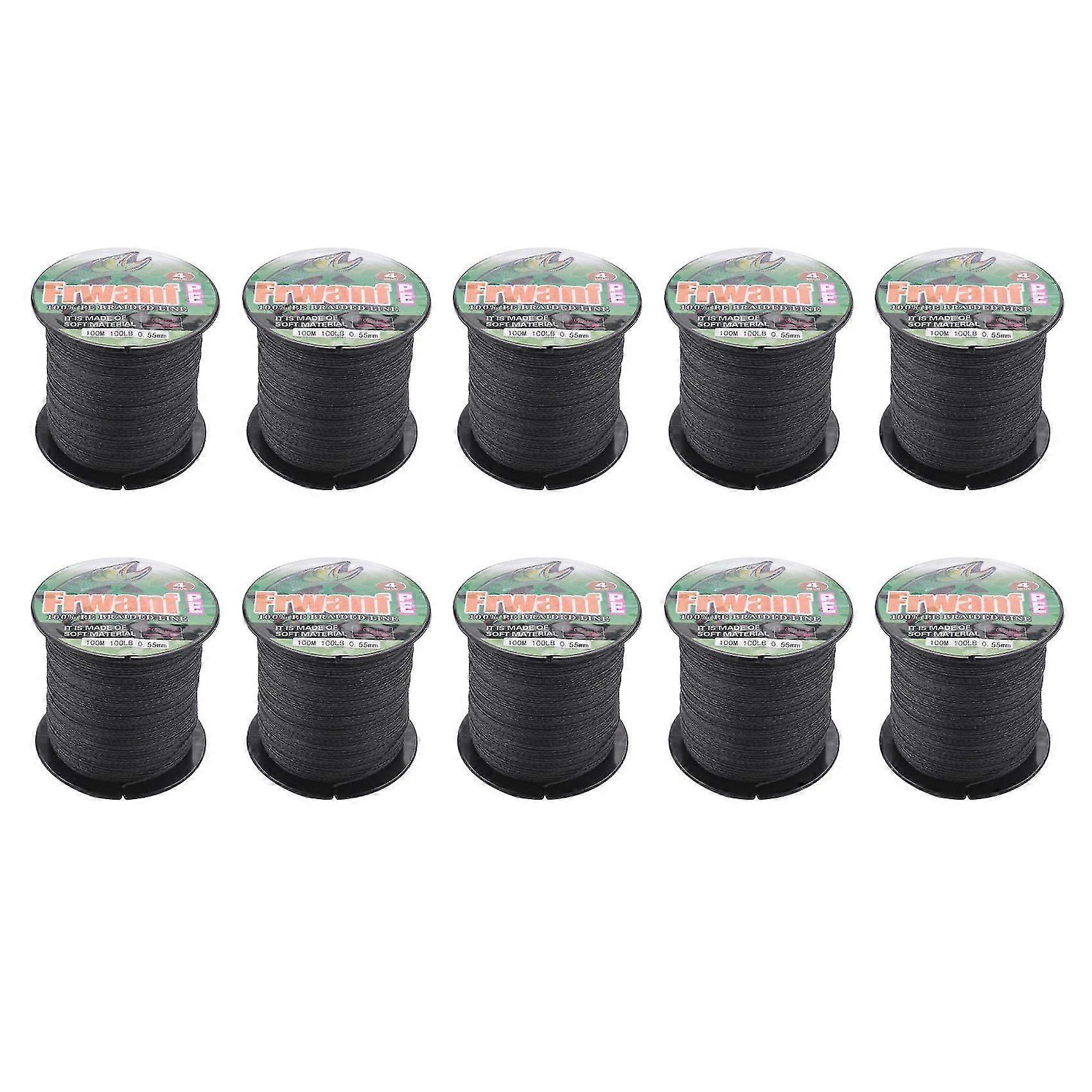 Frwanf 10x 4 Strand 100m Pe Braided Fishing Line 4 Strand Super Strong Multifilament Thread For Fis