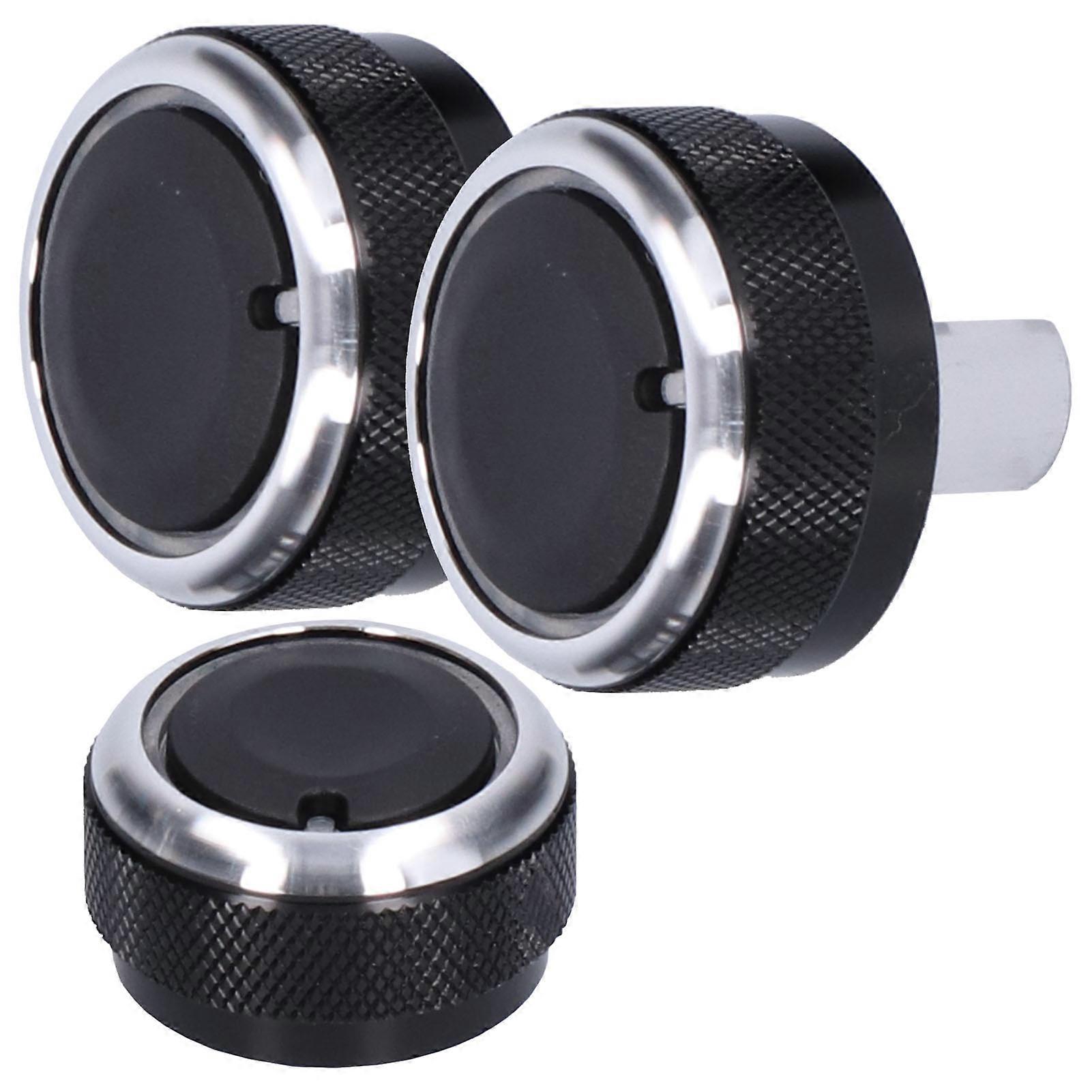 Air Conditioning Button Replacement for Lada Grant - 3pcs Aluminum Alloy ABS AC Knob