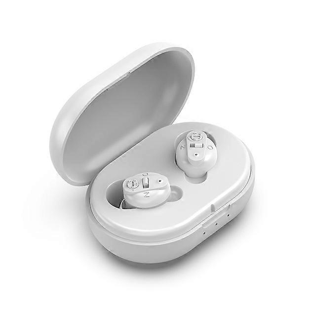 Hearing Aids For The Elderly Wearing Sound Amplifiers In Both Ears With Built-in 300mAh Charging Box Deafness Hearing Aid