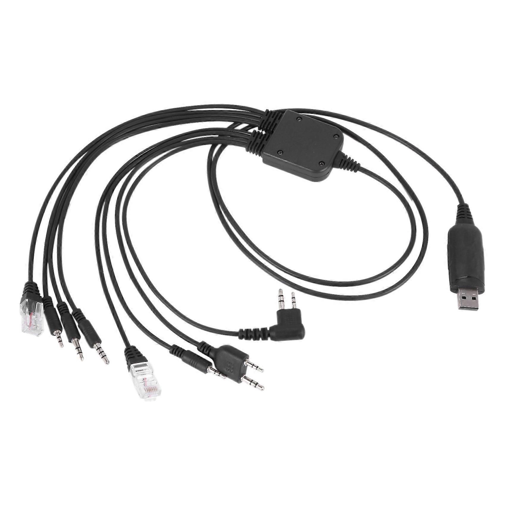 8 in 1 USB Programming Cable Compatible for Walkie Talkie ICOM Radio