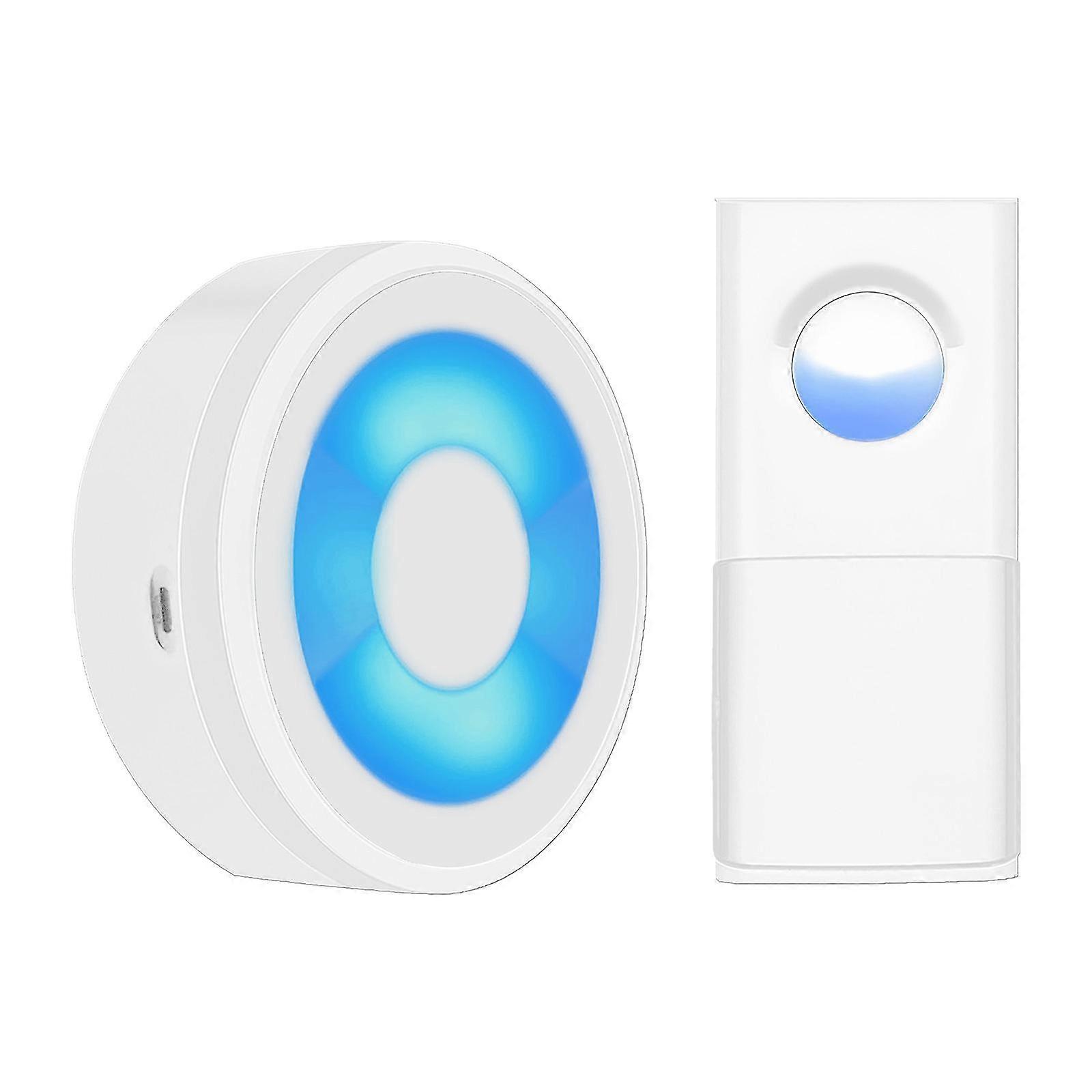 Waterproof Long-distance Wireless Doorbell With 5 Volume Grade And Black Light