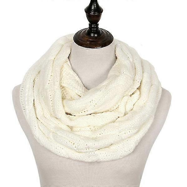 Mulheres Quentes Snood Cachecol De malha Colar Cashmere Pescoço Círculo Fshion