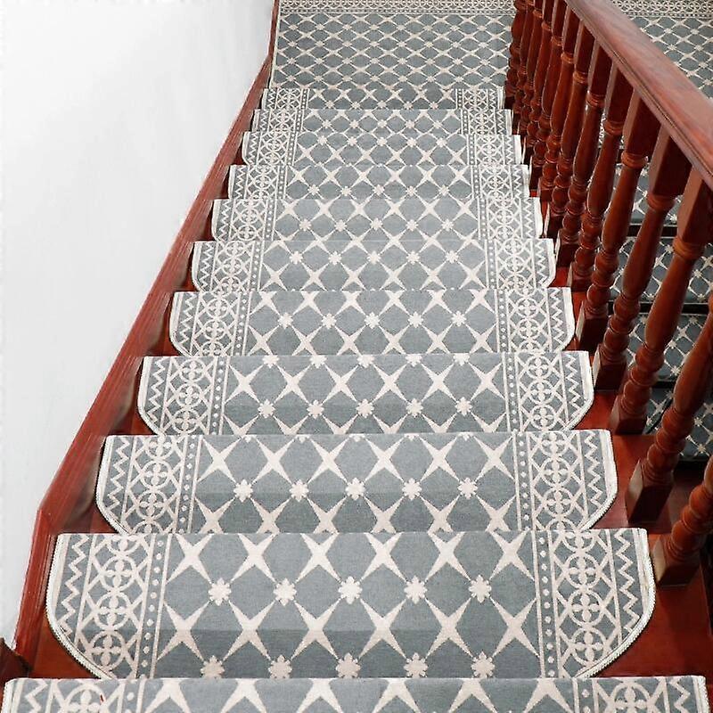 Set of 1 Rectangular Stair Treads Non-Slip Tread Mats 65 x 24 cm with 3 cm Edge Polypropylene
