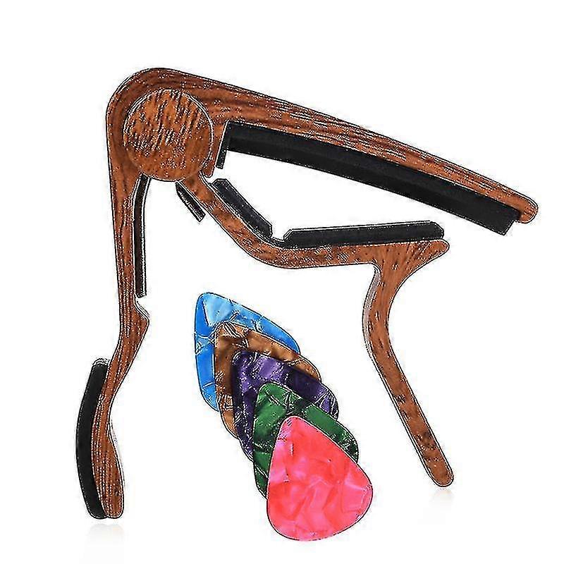 Quick-Change Guitar Capo With 5 Picks Practical Instrument Accessories For Electric Guitar Ukulele