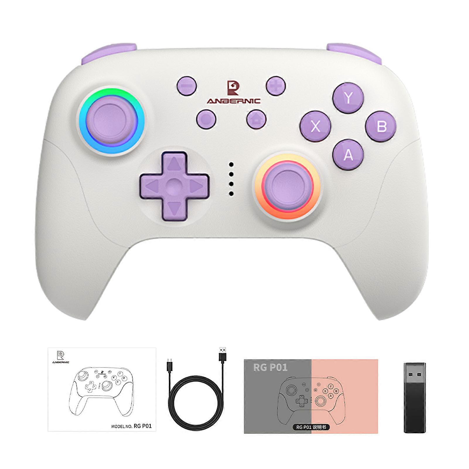 RG P01 Game Controller Hall Effect Triggers BT 5.3 Wired 2.4G Wireless Gamepad for Kids Adults High Precision Gaming Controller