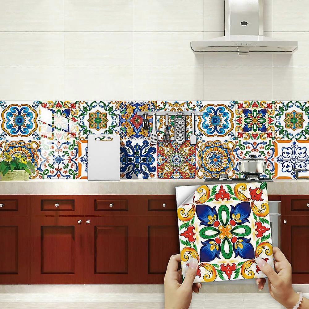 Bathroom and kitchen tile stickers 10 pieces 10x10 cm