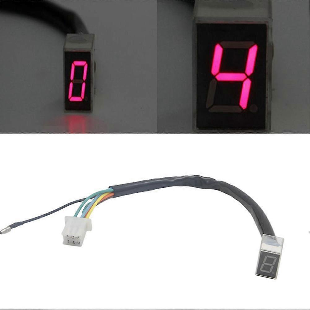 Universal LED Digital Gear Indicator Waterproof Motorcycle Gear Indicator Accessories Motorcycle Led Gear Display for Motorcycle