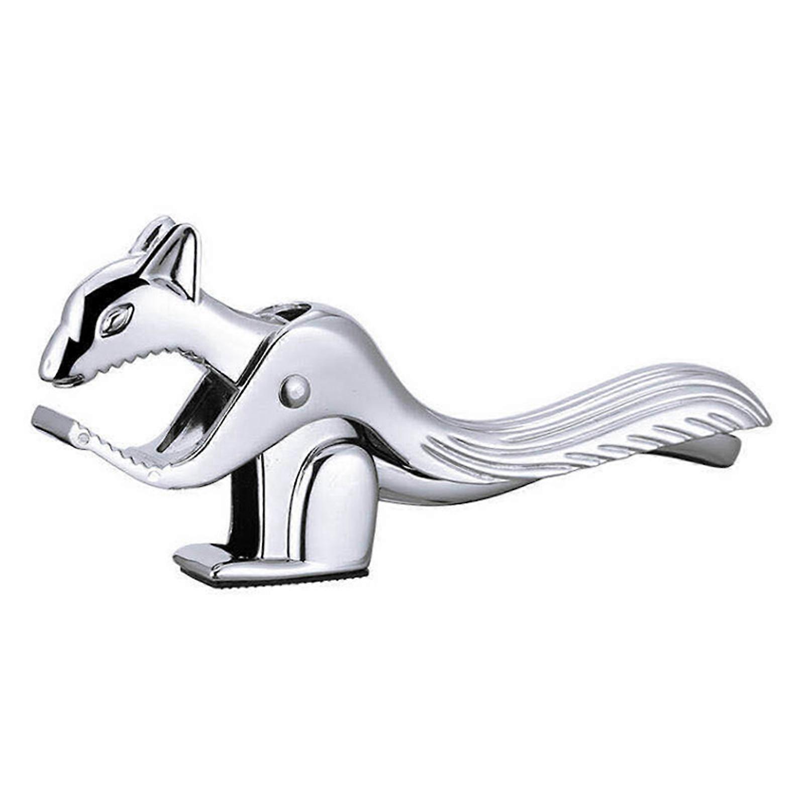 Yishu Squirrel Shape Zinc Alloy Walnut Plier Nutcracker Sheller Cutter Kitchen Tools,Silver