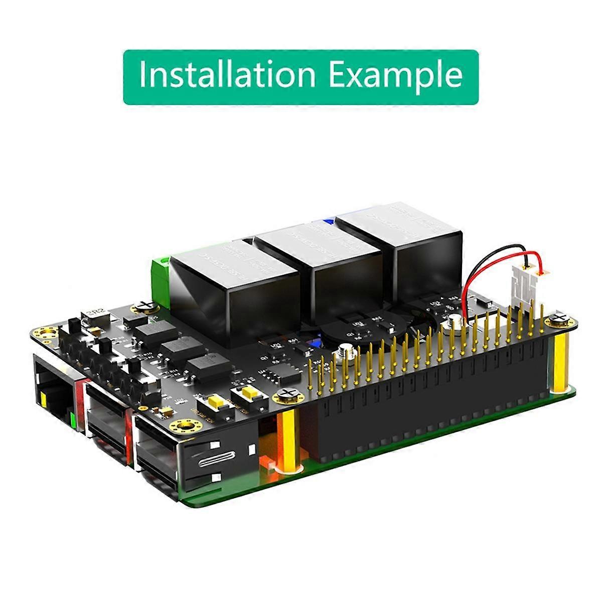 RPi Power Relay Board Expansion Module Dual Cooling Fan Auto Color Endre LED for A + 3A + B + 2B 3B 3B + 4B