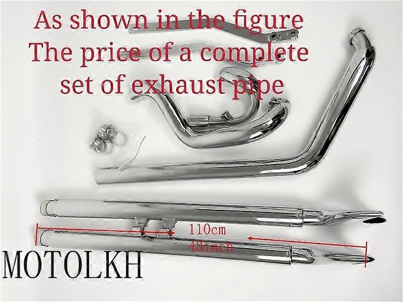 نظام عادم مزدوج كروم لهارلي هيريتيج سوفتيل كلاسيك فات بوي ديلوكس سليم 00-17