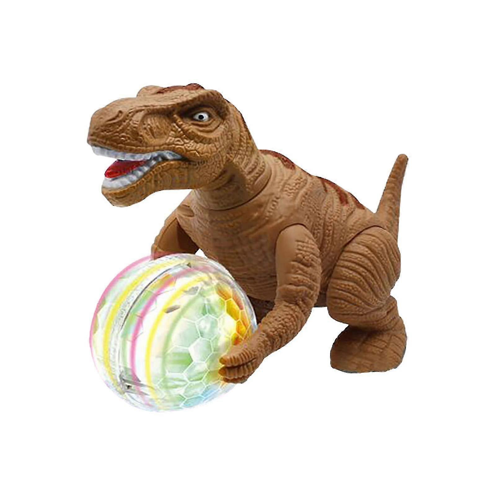 Bjxy Electric Dinosaur Toy Mechanical Crawling Boy Lighting Sound Effect Simulation Model Early Education(b)