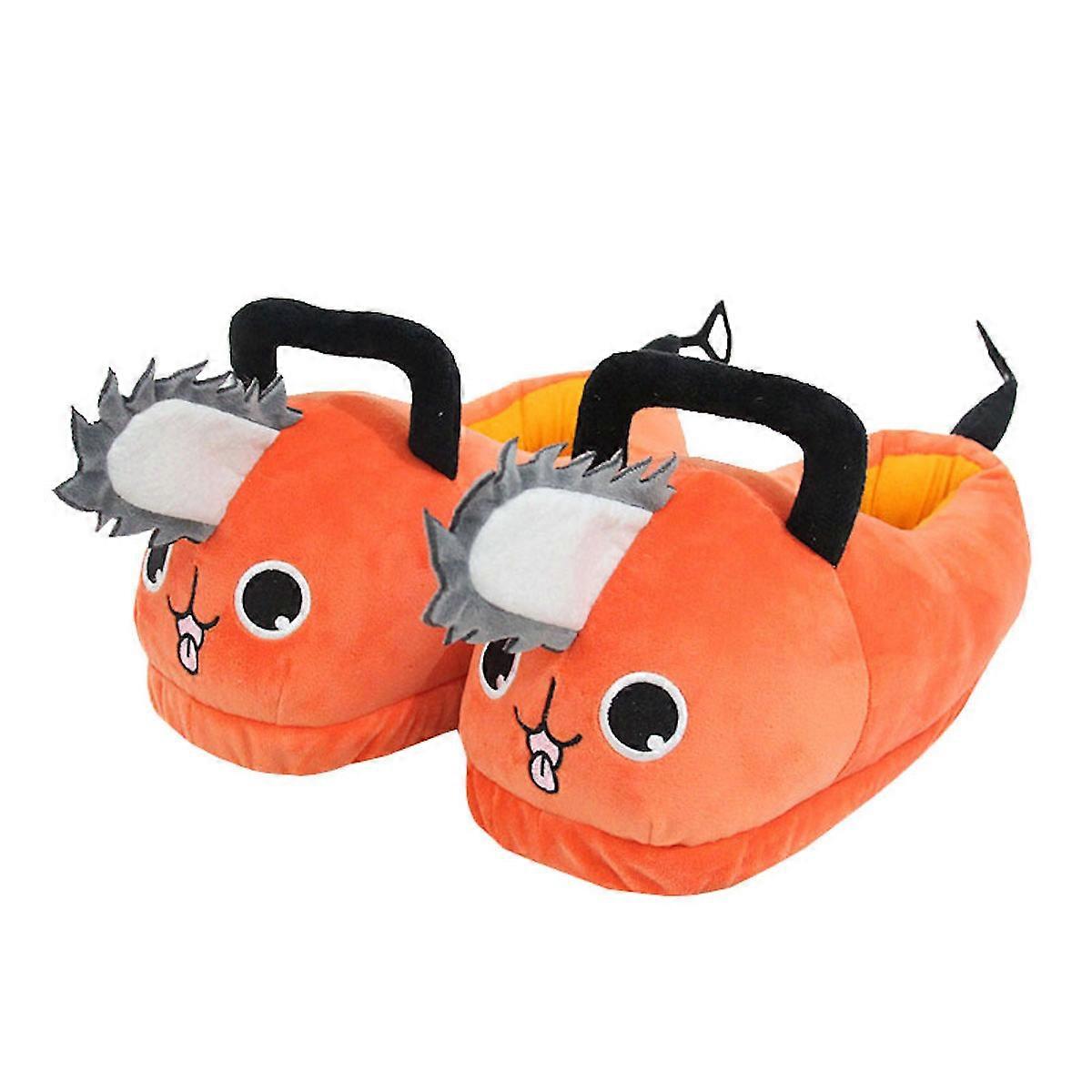 Chainsaw Man Pochita Slippers Anime Plush Slippers Home Cotton Shoes Warm Indoor House Slippers