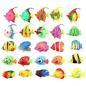 25pcs Fish Aquarium Creative Fish Tank Fashion Funny Ornament Fish Landscape Decor Fake Fish Artificial Fish
