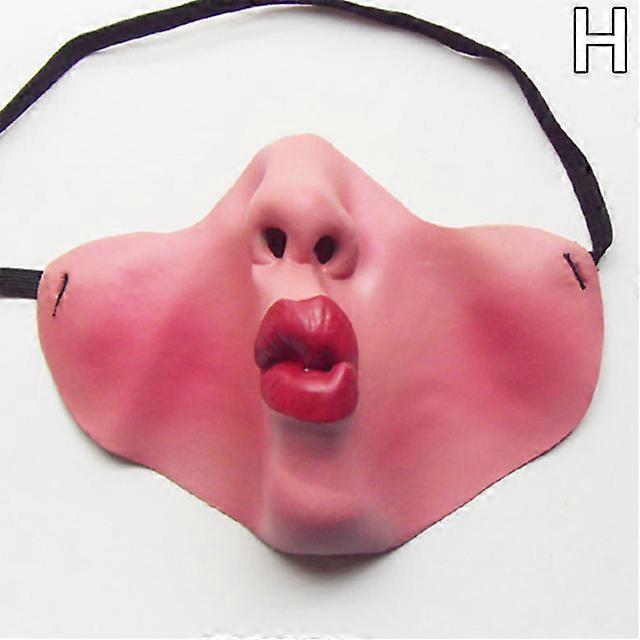 Face masks Adult Clown Latex Mask Joy Cosplay Props Humorous Elastic Band Half Face Halloween Costume Party Masks Women Men Funn