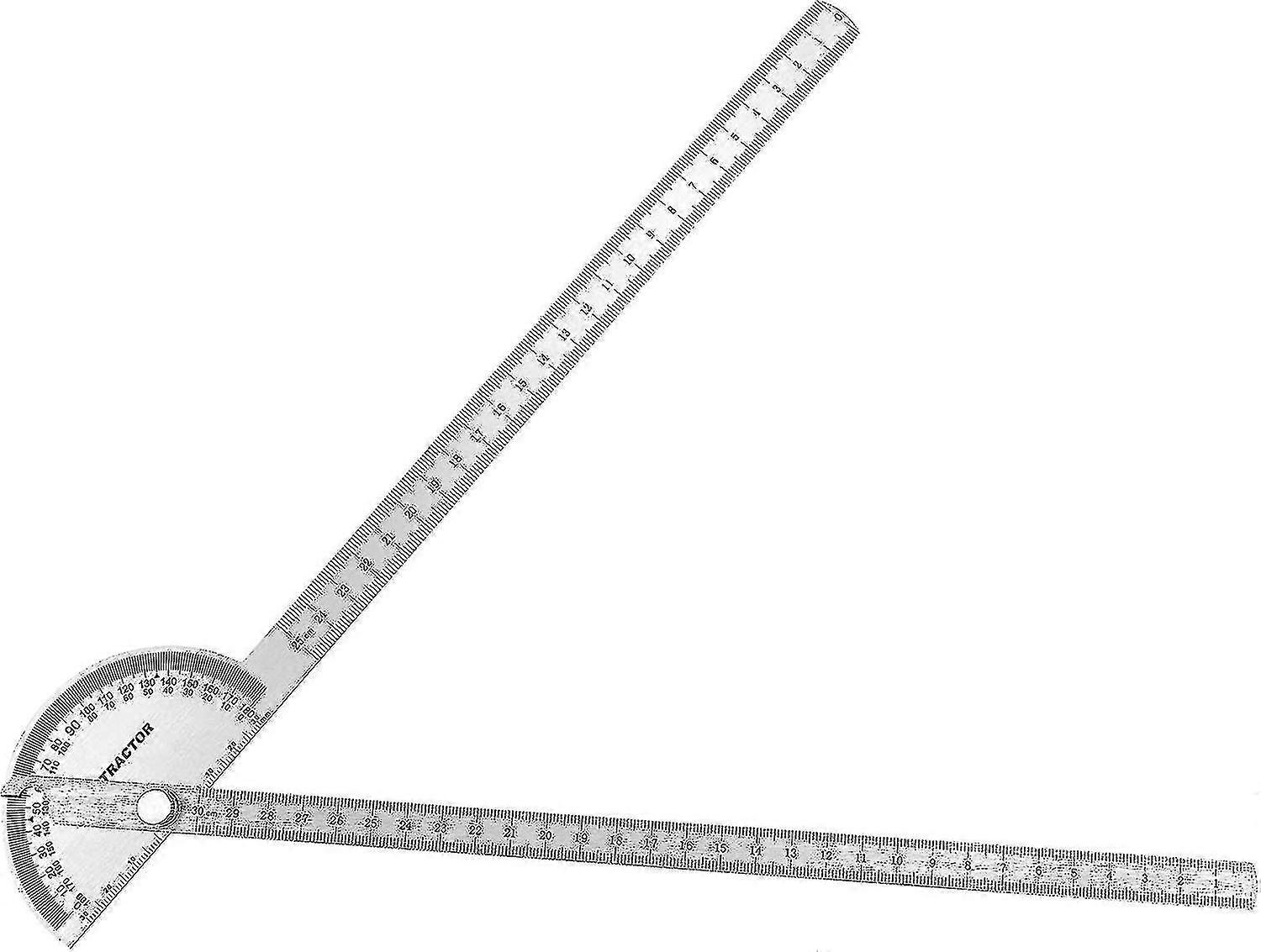 0-180Degree Round Head Protractor, Multifunctional Stainless Steel Angle Protractor, Round Head Angl